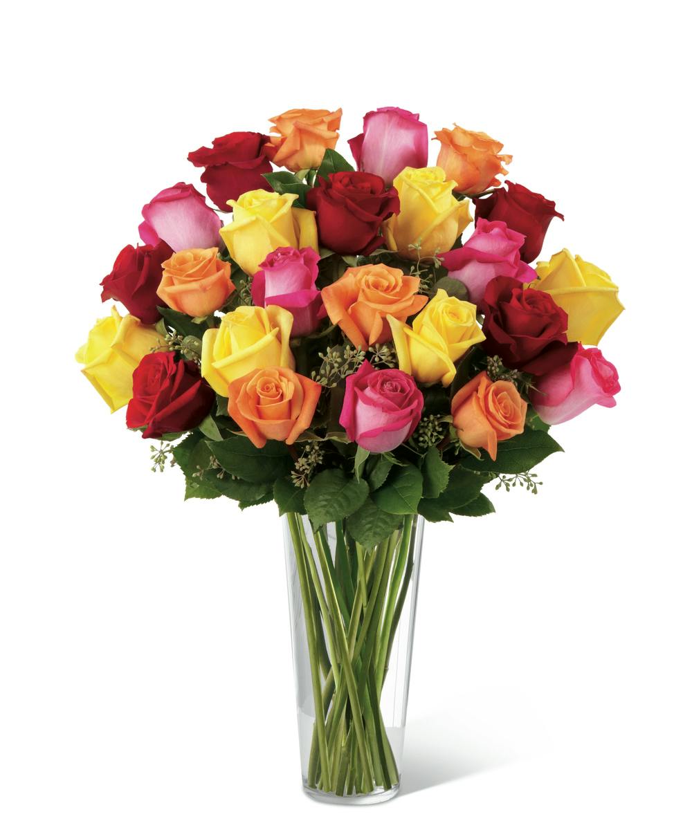 Colorful Rainbow Roses Same Day Rose Delivery Detroit Mi Mancuso S Florist