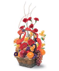 Double Feast - Fruit & Flower Basket