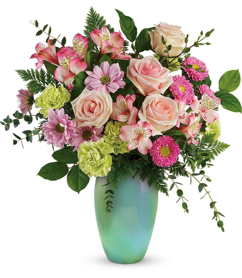 Enamored With Aqua Bouquet - Mancuso's Florist - Detroit, MI Flower ...