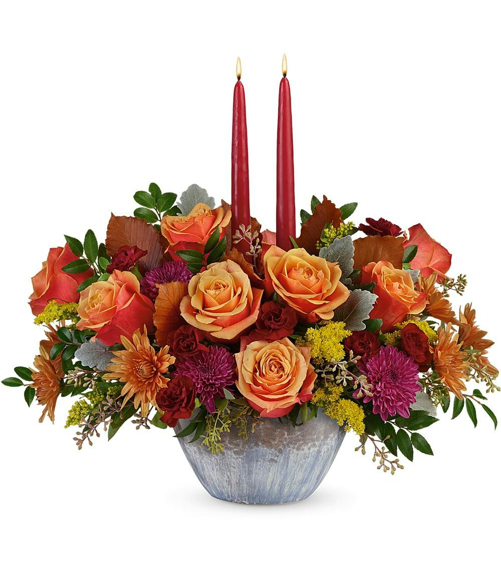 Harvest Jewels Centerpiece Fall Flower Delivery St. Clair Shores (MI