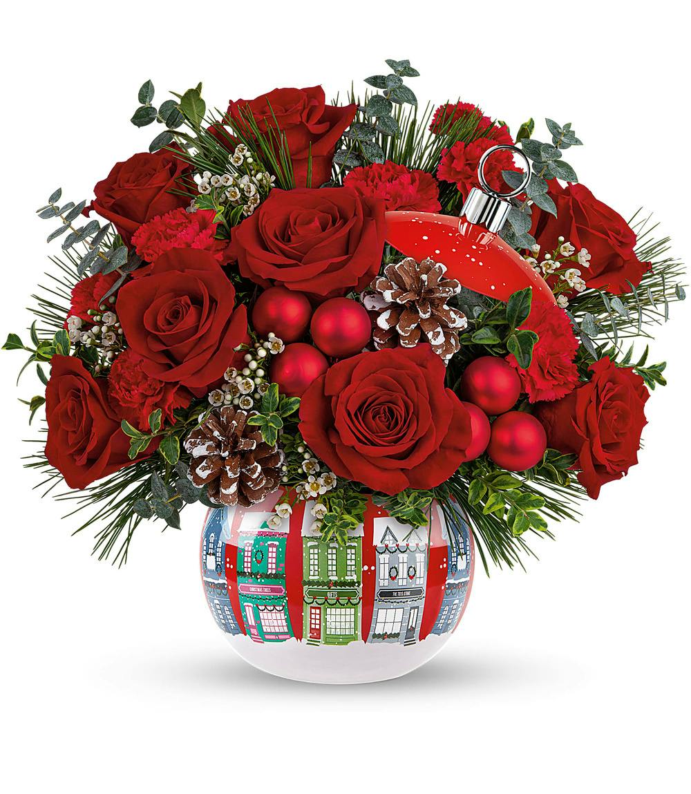 Snowy Village Bouquet St. Clair Shores Gift Delivery (MI) Mancuso's