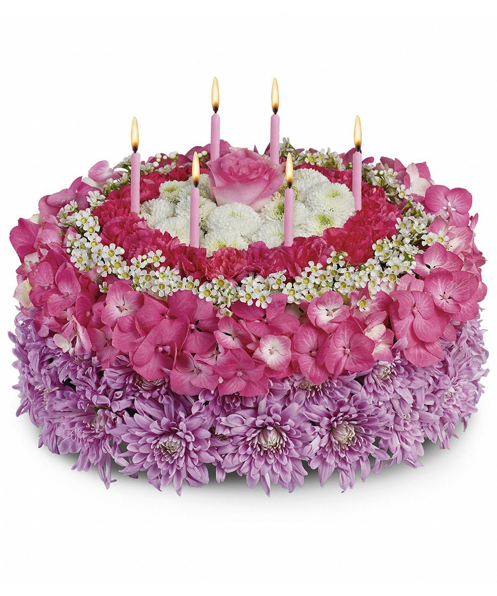 Birthday Cake of Flowers - Mancuso's Florist St. Clair Shores